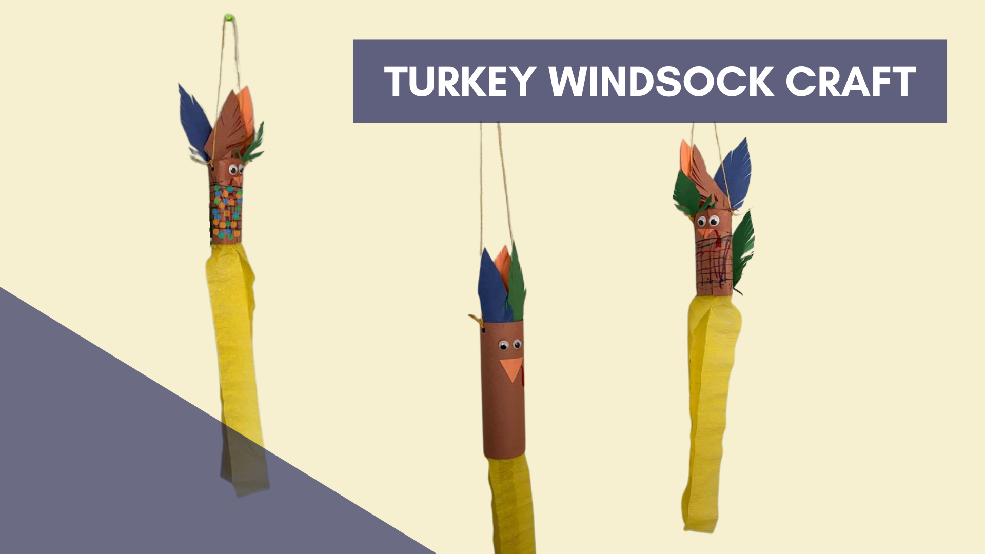 Fun Turkey Windsock Craft for your Thanksgiving Feast!